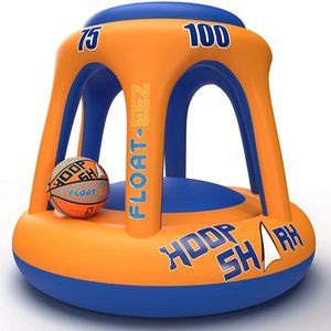 Hoop Shark Swimming Pool Basketball Hoop Set by FLOAT-EEZ - 2020 Edition - Infla